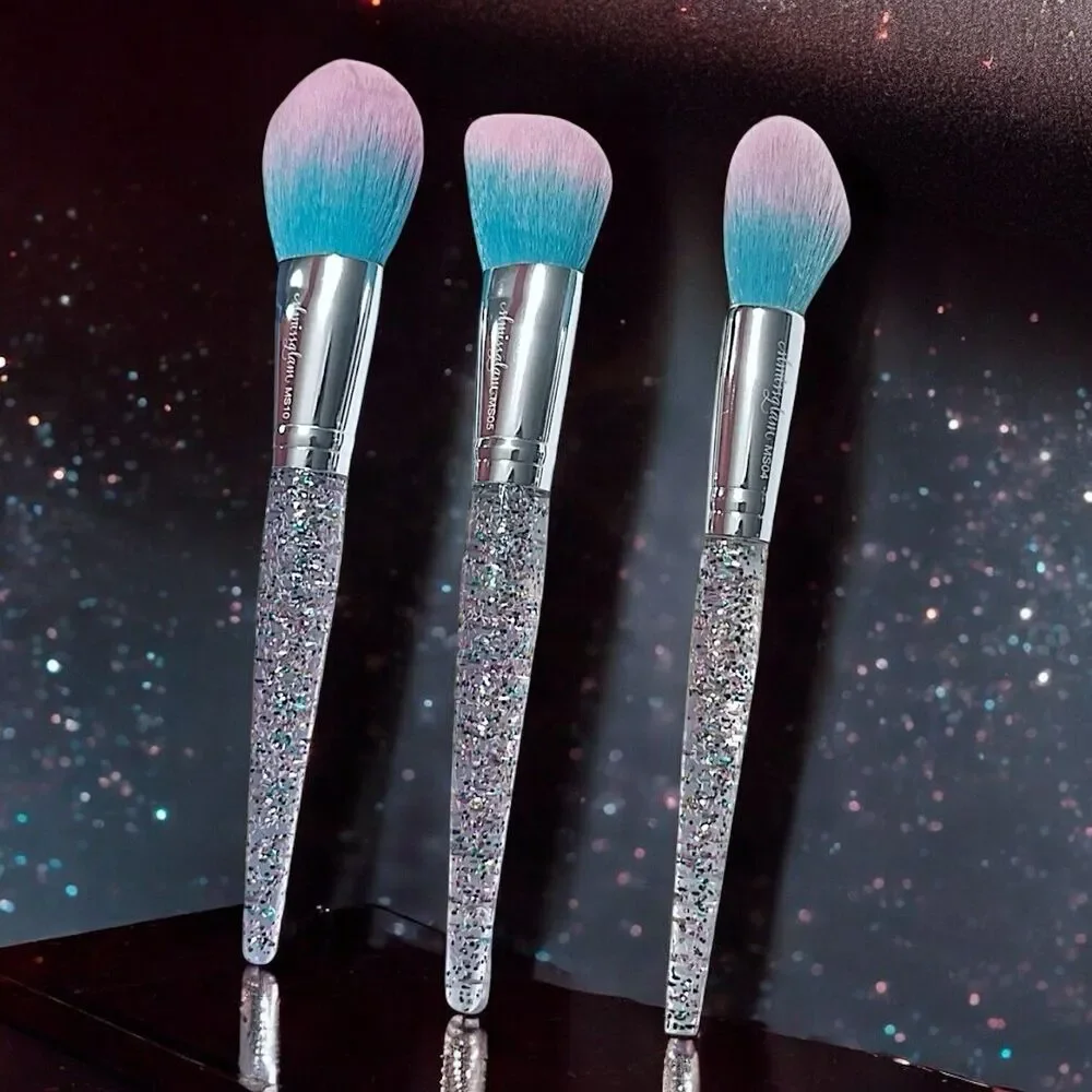 Slmissglam Glitter Face Trio 3pc Makeup Brush Set Brand New In Package MSRP $45